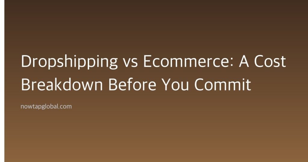Dropshipping vs Ecommerce: A Cost Breakdown Before You Commit